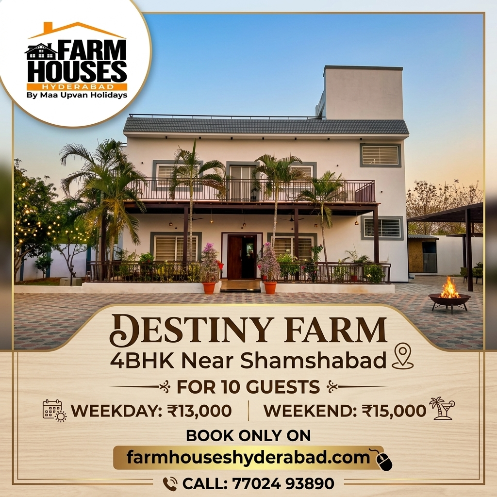 Destiny Farmhouse 4BHK Near Shamshabad